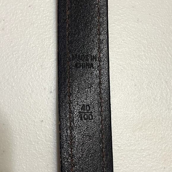 Polo Ralph Lauren Genuine Leather Belt Brown Men's Sz 40 Brass Buckle Pony - Picture 7 of 8